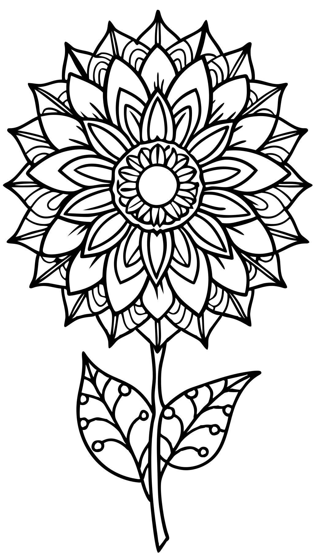 printable sunflower coloring pages for adults